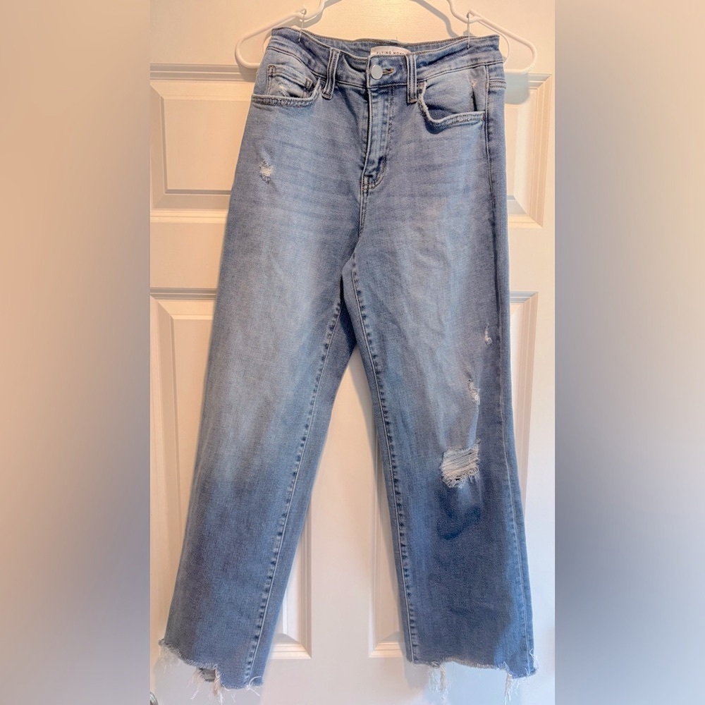 Flying Monkey Light Blue Distressed Boyfriend Jeans